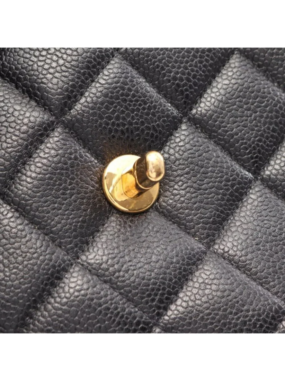 Chanel Shoulder Bag Quilted Diana Flap Black Caviar Leather Chain